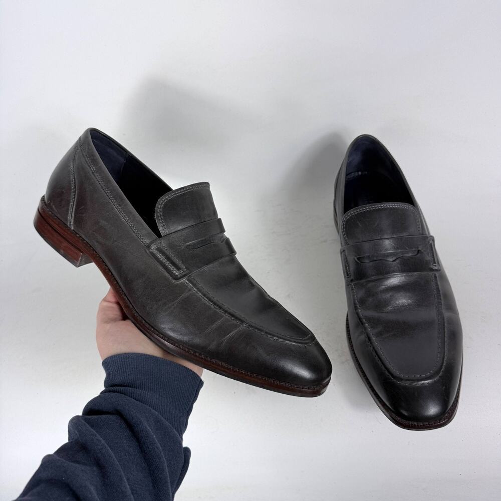 Cole Haan Warner Grand Penny Loafers Men's 11.5 Black Leather Slip-On Classic